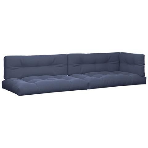 Cuscini Per Pallet 5 Pz Blu Marino In Tessuto - Foto 2