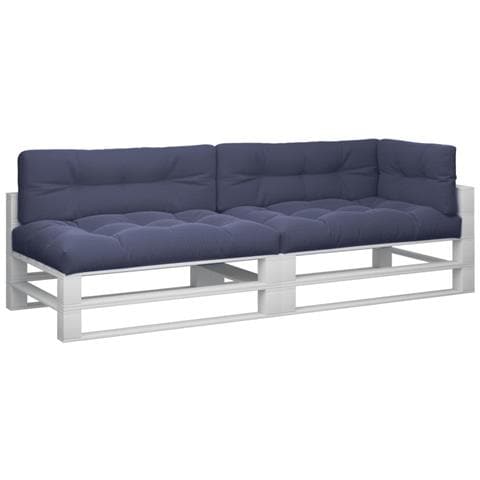 Cuscini Per Pallet 5 Pz Blu Marino In Tessuto - Foto 3