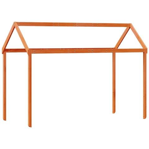 Tetto Letto Bambini Marrone Cera 207x80,5x151,5cm Massello Pino - Foto 1