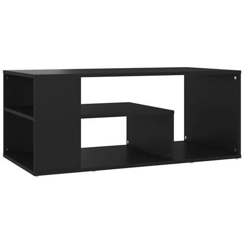 Lusso Casadino -  Tavolino Da Salotto Nero 100x50x40 Cm In Legno Multistrato - Foto 1