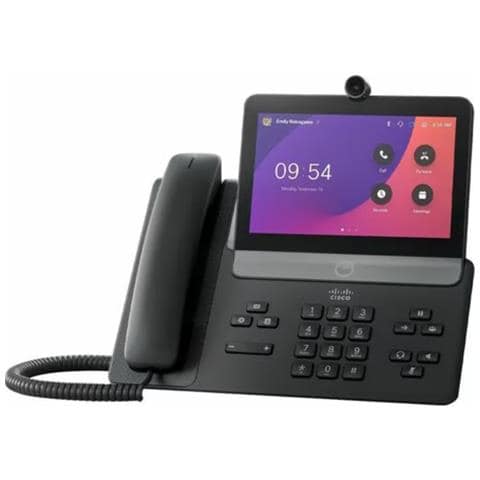 Webex 8875 Telefono IP - Con cavo - Con cavo /senza fili - Wi-Fi, Bluetooth - Desktop - Nero carbone - Conforme a TAA - VoIP - LCD da 17,8 cm (7") - IEEE 802.11a /b /g /n /ac - 2 x Rete (RJ-45) - Porte PoE - Foto 1