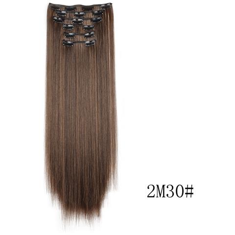 Extension Per Capelli Con Clip, 6 Pezzi Brown - Foto 1