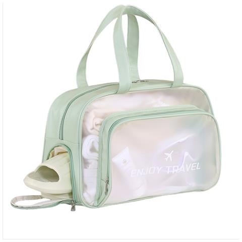 Elegante Borsa Sportiva Da Nuoto Con Separazione Asciutto/bagnato Green - Foto 1