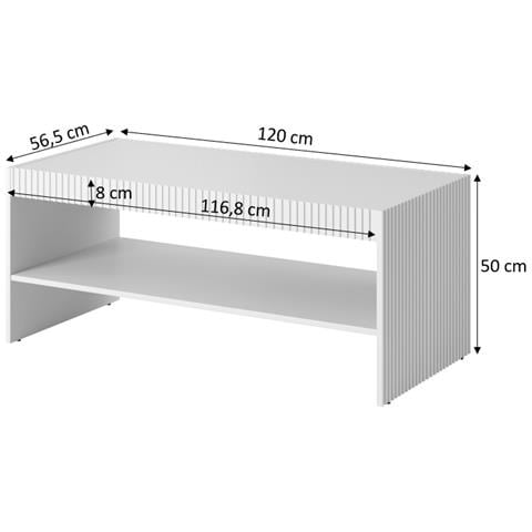 PAFOS STO BI tavolino da caffè, comodino e consolle da soggiorno Tavolo da caffè Forma rettangolare 2 gamba /gambe - Foto 2
