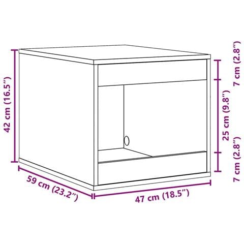 Recinto Lettiera Gatti Rovere Fumo 47x59x42 cm in Truciolato - Foto 9