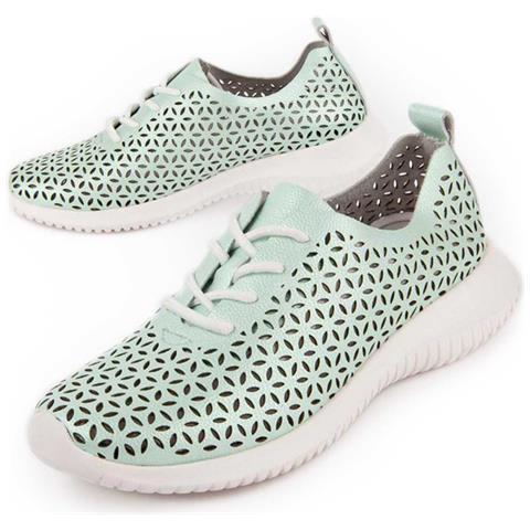 Sneakers Reyza Blu Blu Pelle Naturale - Foto 1