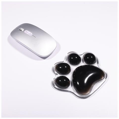 Supporto Per Mouse In Silicone Trasparente: Comfort Ergonomico Per Il Tuo Polso Black - Foto 5