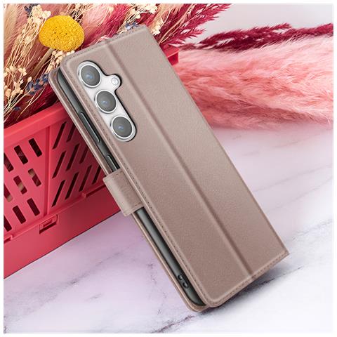 Custodia A Portafoglio Per Galaxy S24 Con Funzione Di Supporto E Linguetta Magnetica, Talpa - Foto 5