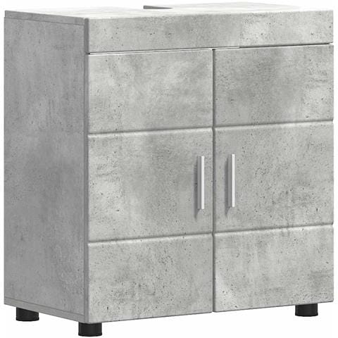 Mobile per lavabo da bagno TULUM Grigio cemento 60 x 34 x 63 cm - Foto 1