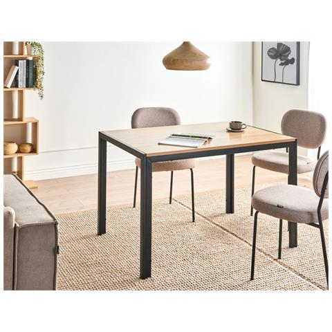 Tavolo Da Pranzo Mann Marrone/nero 120 Cm 70 Cm - Foto 1