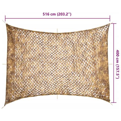 Rete Mimetica con Custodia di Conservazione 516x400 cm Sabbia - Foto 7