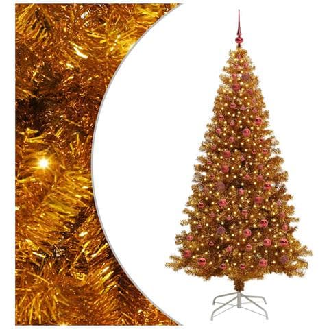 Albero di Natale con 300 LED con supporto Oro 210 cm PET - Foto 1