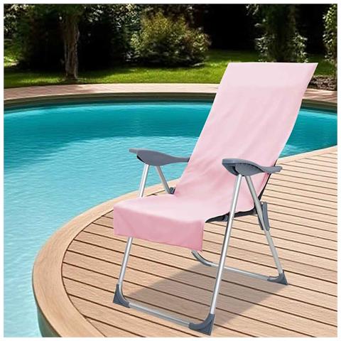 Asciugamani per Sedia Outdoor 2 pcs Rosa 130 x 60 cm - Foto 2