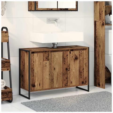 Mobile da Bagno Legno vecchio 90 x 30 x 60 cm Legno multistrato - Foto 2