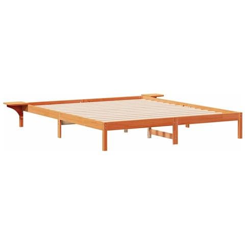 Letto con Tavolini Laterali Marrone cerato 200 x 220 cm - Foto 1