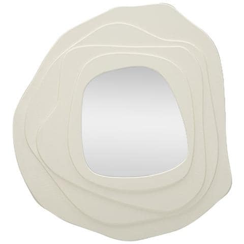 Specchio Da Parete Dalia Bianco Dalla Forma Organica 98x104 Cm - Foto 1