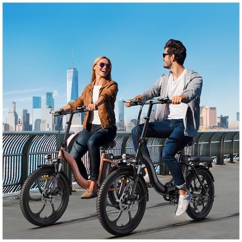 MilePort 1 Bici Elettrica Urbana Pieghevole, telaio in acciaio alto tenore di carbonio, cambio a 7 velocità, velocità massima 25 km /h, batteria rimovibile 36V 13Ah, pneumatici antiforatura, Verde - Foto 6