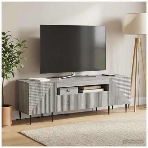 Mobile TV LED Sonoma grigio Legno ingegnerizzato - Foto 2