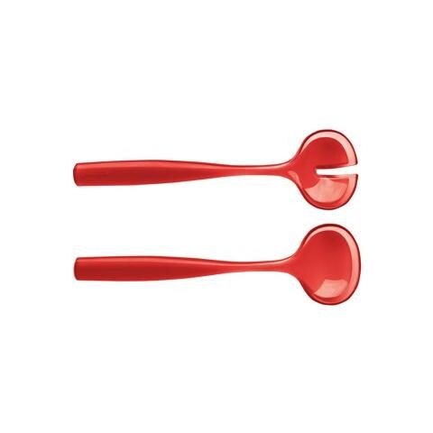 Posate da insalata cm. 28 colore rosso trasparente collezione GRACE - Foto 2