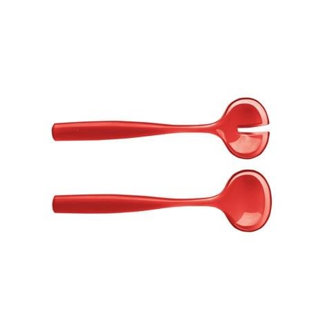 Posate da insalata cm. 28 colore rosso trasparente collezione GRACE - Foto 1