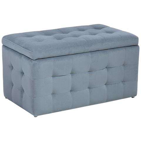 Pouf Ottomano Con Contenitore In Tessuto Grigio Michigan - Foto 32