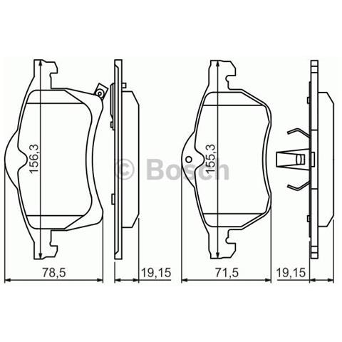 Kit Pastiglie Freno Bp226 0.986.424.457 - Foto 3