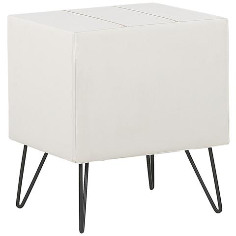 Comodino In Similpelle Bianco Betin - Foto 19