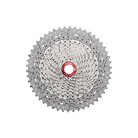 Mx, Ruota Libera 11v Unisex Adulto, Argento / rosso, 11-28d - Foto 1