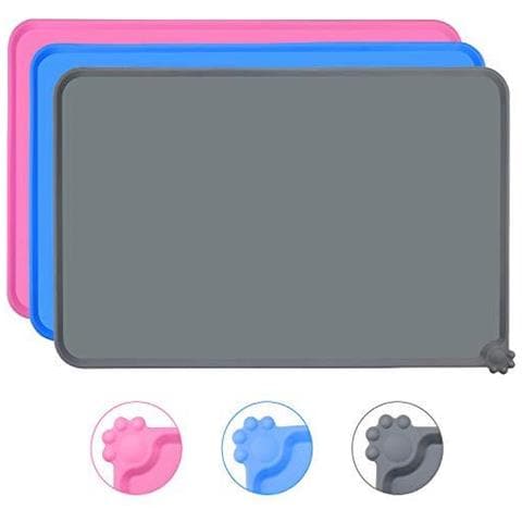 Silicone Pet Feeding Mat Non Di Slittamento Impermeabile Ciotola Mat Per Cane E Gatto 47 X 30 Cm Grigio - Foto 1