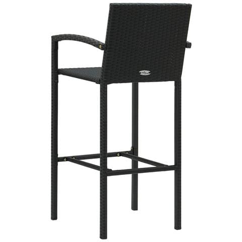 Set Bar da Giardino 5 pz in Polyrattan Nero - Foto 2