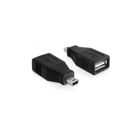 65277, mini USB, USB 2.0-A, Maschio / femmina, Nero, 1,8 cm, 1,1 cm - Foto 1