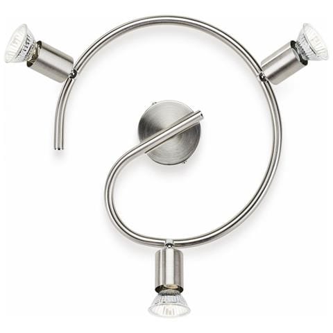 Lampada Da Soffitto Con Tre Faretti Limbali 130x320x320 Mm Vetro - Foto 1