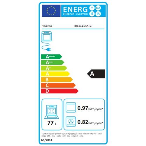 Forno Elettrico da Incasso BI62111AXTC Capacità 77 L Multifunzione Ventilato Potenza 2500 W Colore Inox - Foto 2