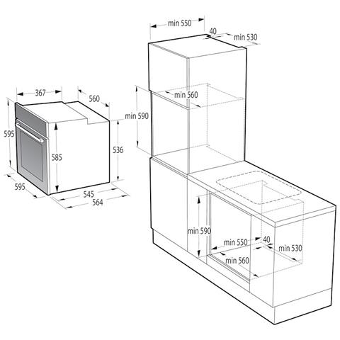 Forno Elettrico da Incasso BI62111AXTC Capacità 77 L Multifunzione Ventilato Potenza 2500 W Colore Inox - Foto 5