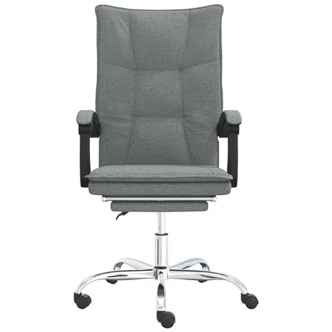 Sedia da Ufficio Reclinabile Grigio Scuro in Tessuto - Foto 2