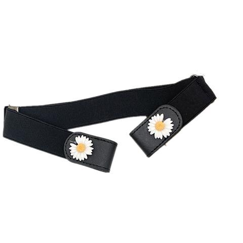 Cintura Elastica Senza Fibbia Daisy Cintura Elastica Cintura Elastica Invisibile Unisex Black M - Foto 1
