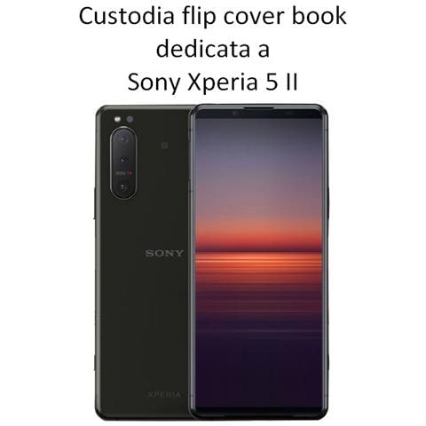 Custodia A Libro Book Case Per Sony Xperia 5 Ii Black - Foto 2