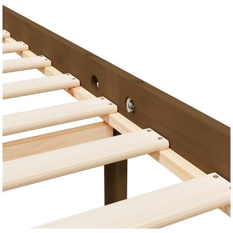 Giroletto Con Testiera Miele 200x200 Cm In Legno Massello - Foto 2