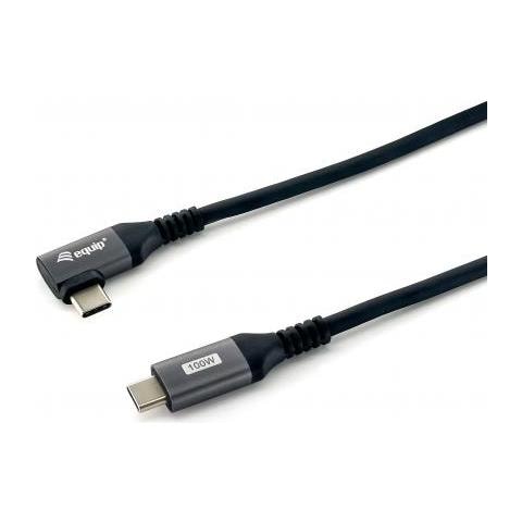 Cavo Usb 2.0 Da C A C Angolato A 90°, M/m, 3,0 M, Pd 100w, Nero - Foto 2