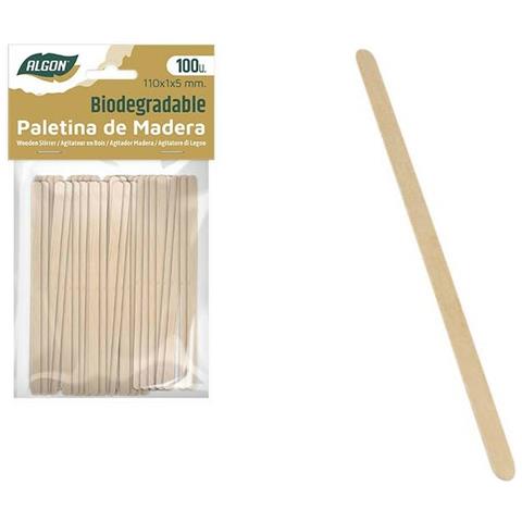 Set Per La Rimozione Del Caffè Algon Legno 100 Pezzi 110 X 1 X 5 Mm (24 Unità) - Foto 2