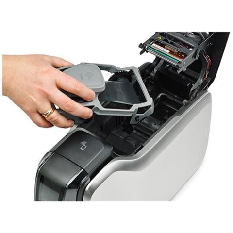 Stampante per Card ZC300 a Sublimazione del Colore 300 DPI Trasferimento Termico USB / LAN (10/100 MBit /s) Colore Grigio /Nero - Foto 5