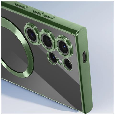 Cover Magsafe Per Samsung S24 Ultra In Silicone Bordo Cromato - Foto 5