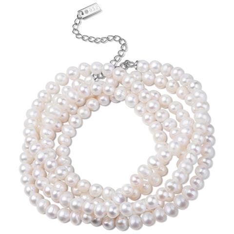 Moe Bracciale Collana Argento /perla Bianca - Foto 1