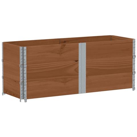 Poggiapiedi Da Giardino Marrone 150x50cm Legno Massello Di Pino - Foto 2