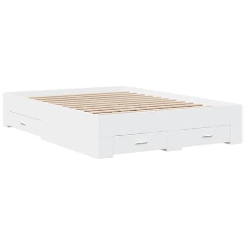 Giroletto Con Cassetti Bianco 120x200 Cm In Legno Multistrato - Foto 1