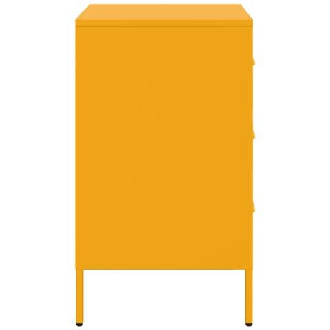 Comodino Giallo Senape 36x39x68 cm in Acciaio - Foto 2