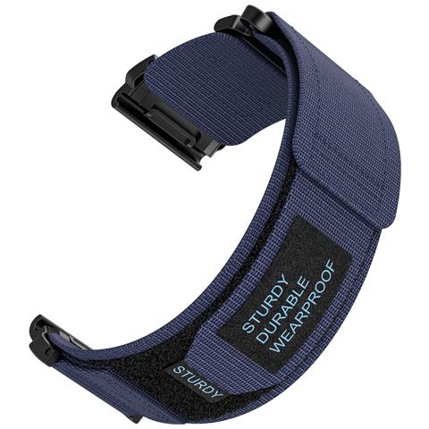 Cinturino Sportivo In Nylon Con Velcro Orologio Garmin Blue 22 Mm - Foto 2