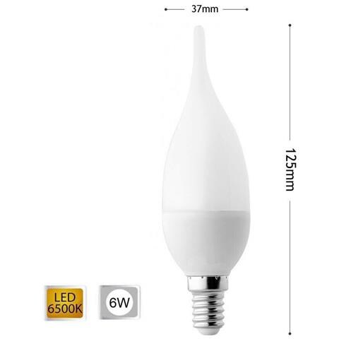 Lampadina Led 6 W Soffio Colpo Di Vento Luce Bianca E14 6w C37 - Foto 1
