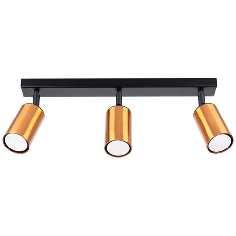 Lampada Da Soffitto Winx 3 Nero /coop Sl. 1376 - Moderno Lampade Da Soffitto Nero /rame 18.5x45x6 Cm - Foto 1