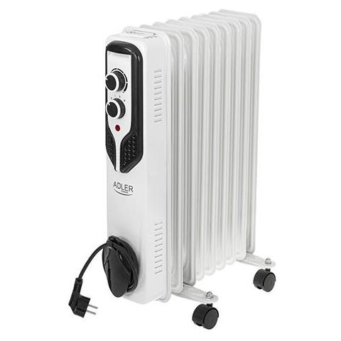 Adler Ad 7816 Stufetta Elettrica Esterno Bianco 2000 W Riscaldatore Ambiente Elettrico A Olio - Foto 1